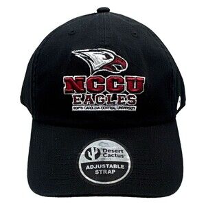 Desert Cactus NCCU Eagles Black Adjustable Strapback Cap Hat One Size NCAA